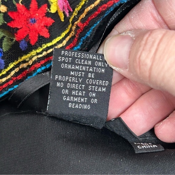 Dave & Johnny Top And Skirt Set. Floral Embroidered Top and Maxi Length Skirt - Picture 12 of 16